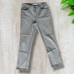Jones New York Lexington Straight Leg Grey Jeans Size 12